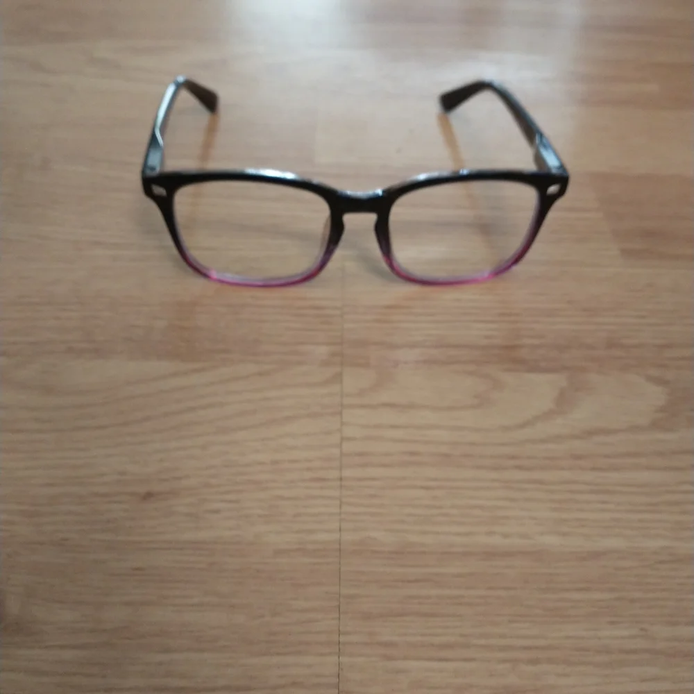 Brand new blue light glasses. Color: Black fades to maroon